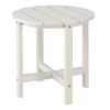 46*46*46cm Single Layer Round HDPE Side Table White