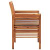 Patio Dining Chairs with Cushions 2 pcs Solid Acacia Wood