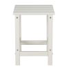 36*36*47cm Single Layer Square HDPE Side Table White