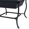 Fire Pit Black 17.7"x17.7"x17.7" Steel