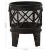 Rustic Fire Pit with Poker Œ¶16.5"21.3" Steell