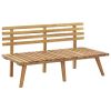 Patio Bench with Cushions 45.3" Solid Acacia Wood