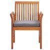 Patio Dining Chairs with Cushions 2 pcs Solid Acacia Wood