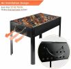 YSSOA 14'' Portable Grill Charcoa Barbecue Grill, Small D, Portable Grill,Detachable Grill , Mini Tabletop Camping Grill BBQ, Black