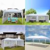 20''x10''(3 x 6m) Two Windows Practical Waterproof Folding Tent White XH