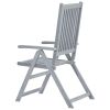 Patio Reclining Chairs 6 pcs Gray Solid Acacia Wood