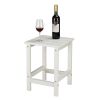 36*36*47cm Single Layer Square HDPE Side Table White