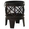 Rustic Fire Pit with Poker Œ¶16.5"21.3" Steell