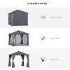 10ft x 10ft Patio Gazebo-Dark Gray-AS