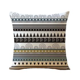 Linen Pillow Case Home Fabric Geometric Abstract (Option: 3 Style-44x44cm)