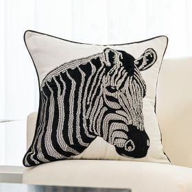 Simple Nordic Living Room Sofa Embroidery Throw Pillow Sofa Back Cover (Option: 5 Style-Pillow core)