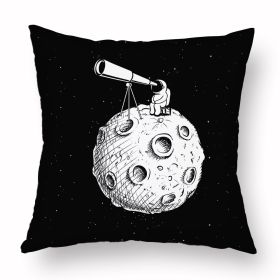 Cartoon Astronaut Short Plush Pillowcase (Option: D6303302style-45X45)