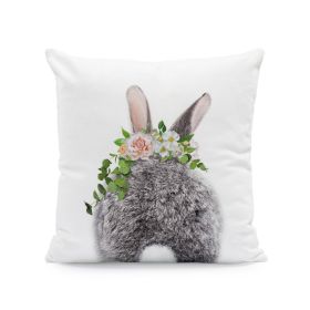 Easter Cartoon Rabbit Print Pillow Cover (Option: Pattern3-45x45cm)