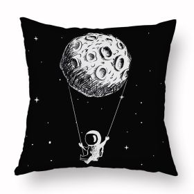 Cartoon Astronaut Short Plush Pillowcase (Option: D6303301style-45X45)