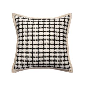 Removable And Washable Pillow Cover For Living Room Sofa (Option: Small fragrant black-45x45cm)