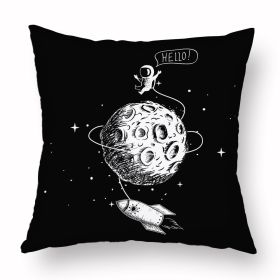 Cartoon Astronaut Short Plush Pillowcase (Option: D63033014style-45X45)