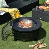 Outddor Patio Garden Beach Camping Bonfire Party Fire Pit With BBQ Grill