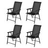 4-Pack Patio Folding Chairs Portable for Outdoor Camping